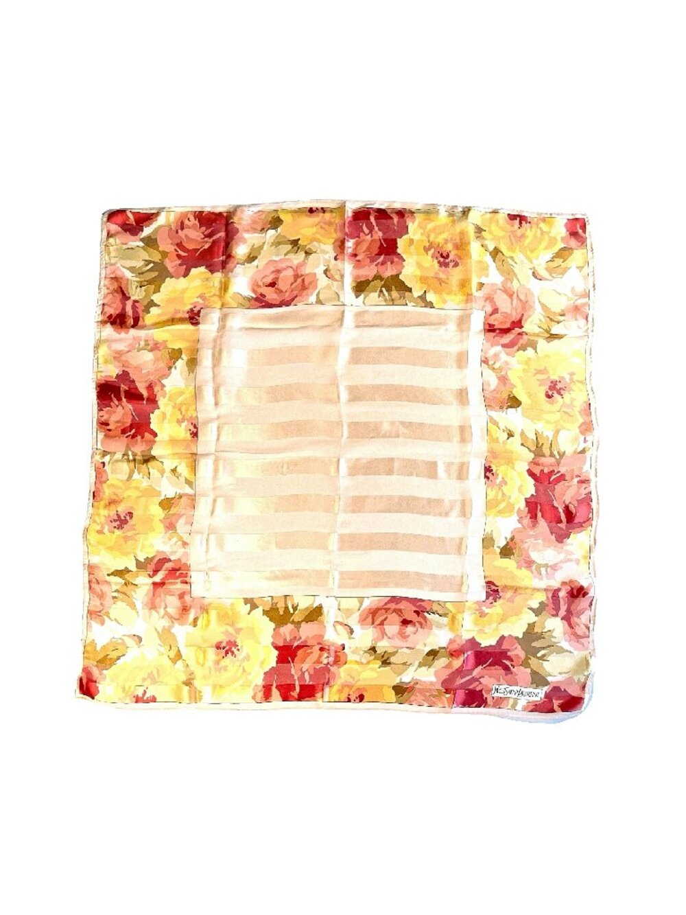 Vintage Yves Saint Laurent Silk Chiffon Scarf